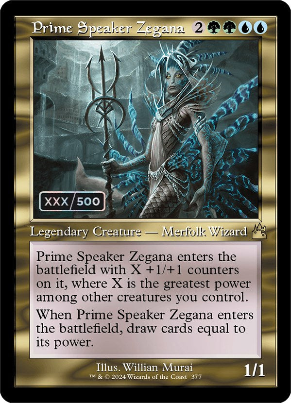 Prime Speaker Zegana (Retro) (Serialized) [Ravnica Remastered] | A1Comics