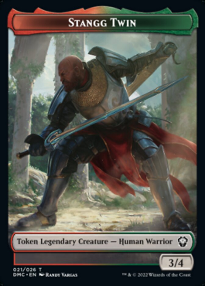 Soldier // Stangg Twin Double-Sided Token [Dominaria United Tokens] | A1Comics