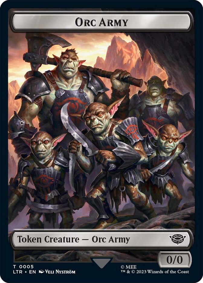 Orc Army Token (05) [The Lord of the Rings: Tales of Middle-Earth Tokens] | A1Comics