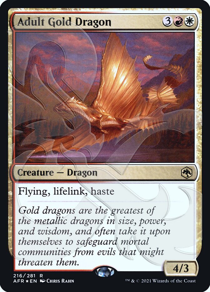 Adult Gold Dragon (Ampersand Promo) [Dungeons & Dragons: Adventures in the Forgotten Realms Promos] | A1Comics