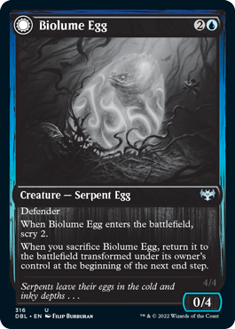 Biolume Egg // Biolume Serpent [Innistrad: Double Feature] | A1Comics