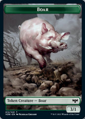 Zombie (008) // Boar Double-Sided Token [Innistrad: Crimson Vow Tokens] | A1Comics