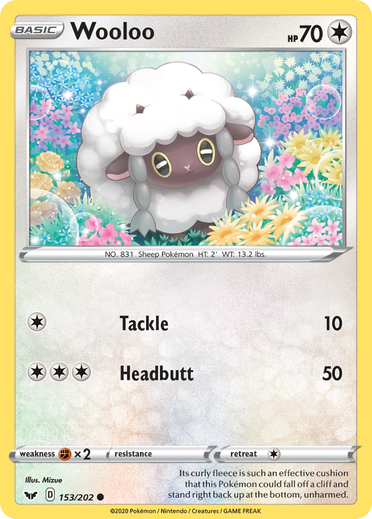 Wooloo (153/202) [Sword & Shield: Base Set] | A1Comics