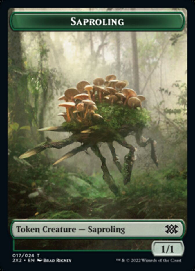 Saproling // Spirit (008) Double-Sided Token [Double Masters 2022 Tokens] | A1Comics