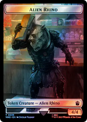 Alien Rhino // Mutant Double-Sided Token (Surge Foil) [Doctor Who Tokens] | A1Comics