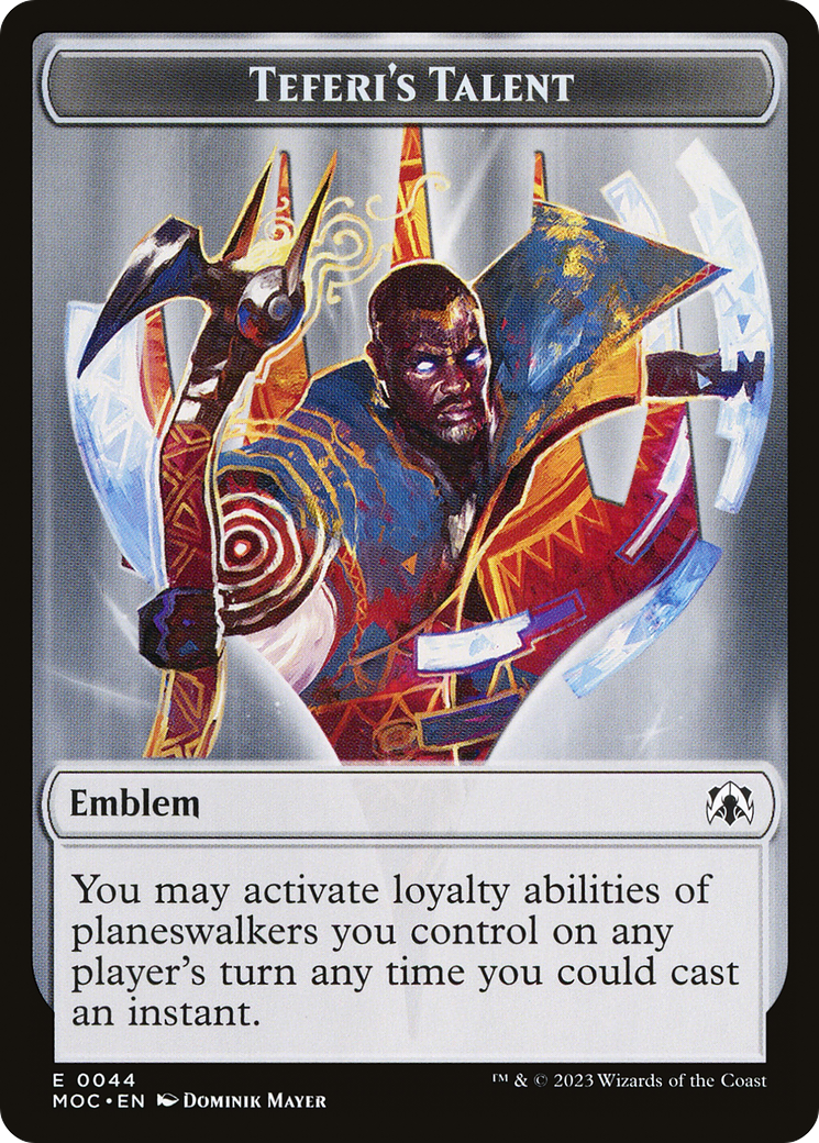 Elemental (02) // Teferi's Talent Emblem Double-Sided Token [March of the Machine Commander Tokens] | A1Comics