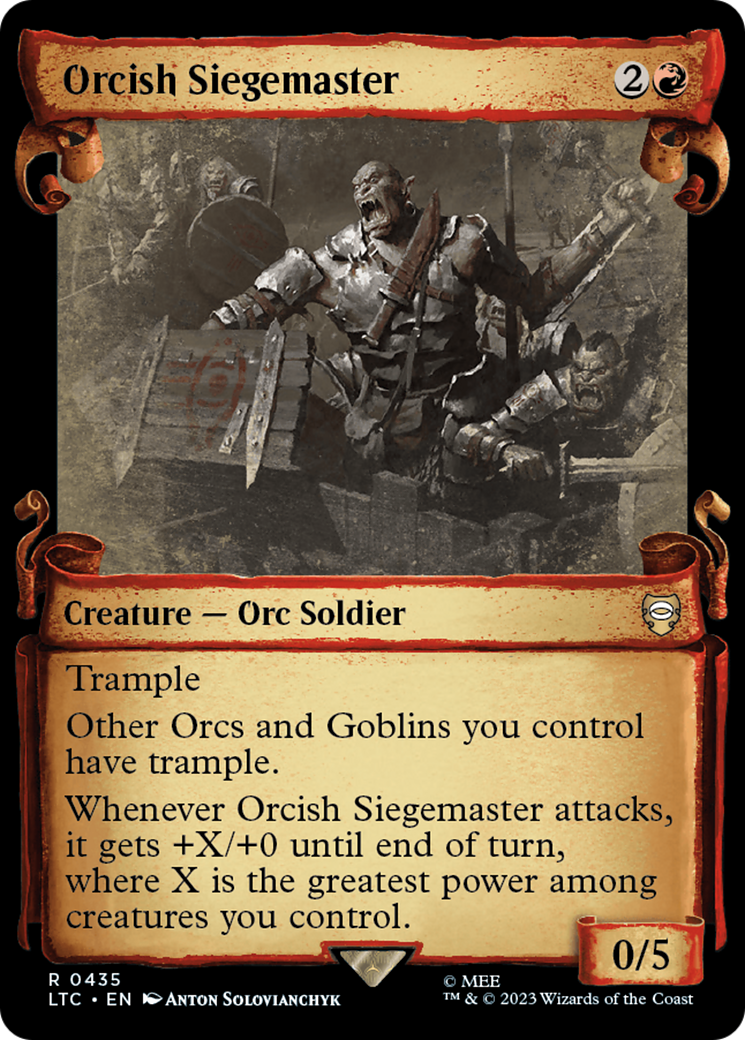 Orcish Siegemaster [The Lord of the Rings: Tales of Middle-Earth Commander Showcase Scrolls] | A1Comics