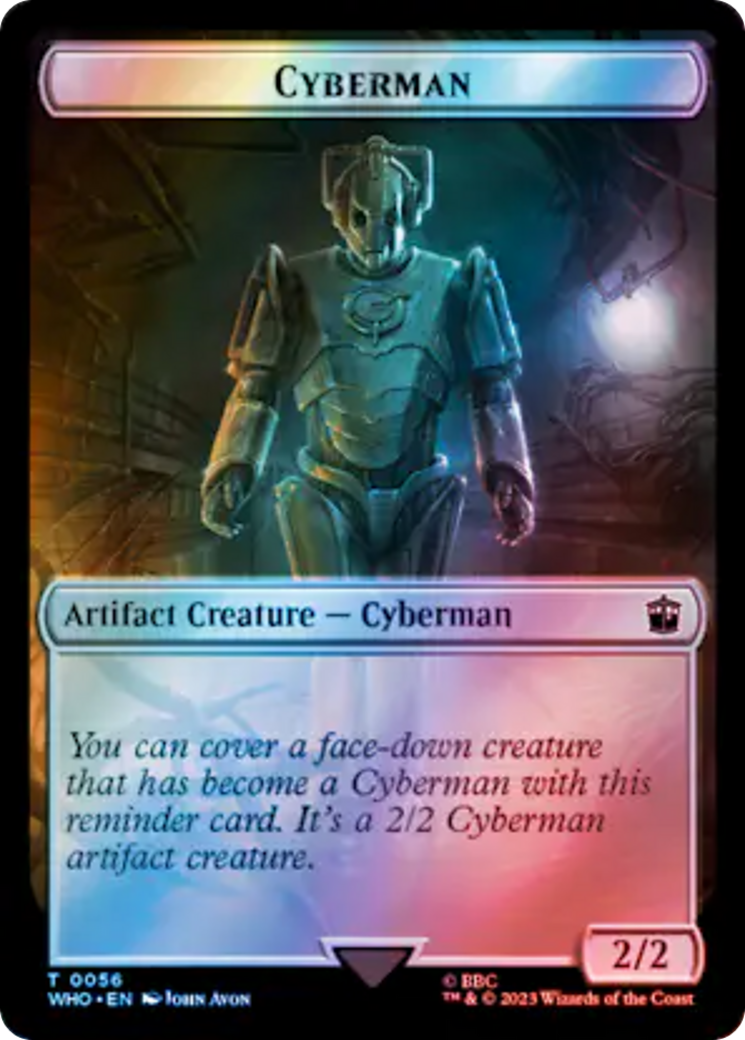 Alien Rhino // Cyberman Double-Sided Token (Surge Foil) [Doctor Who Tokens] | A1Comics