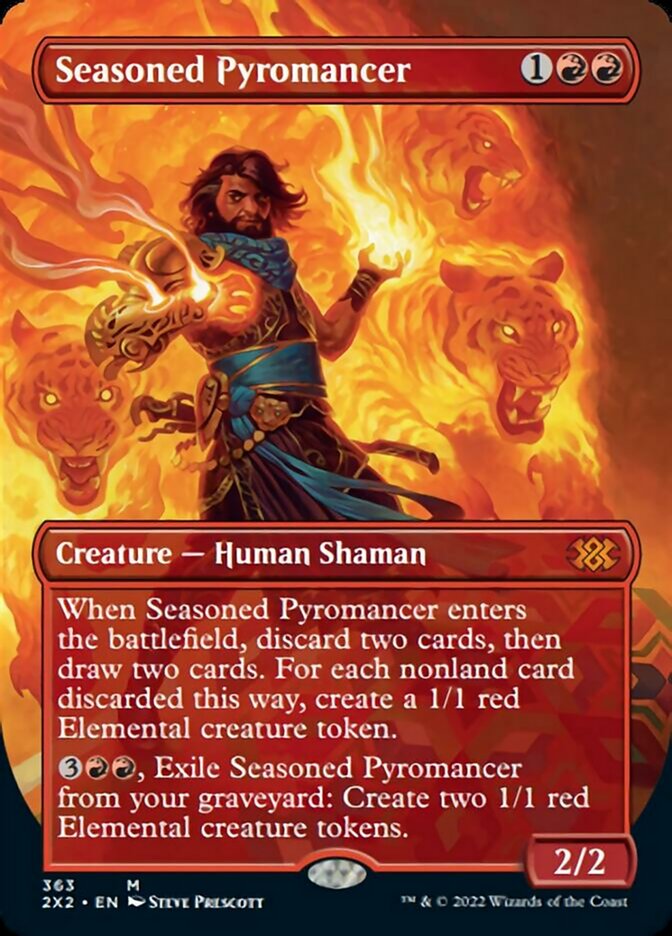 Seasoned Pyromancer (Borderless Alternate Art) [Double Masters 2022] | A1Comics