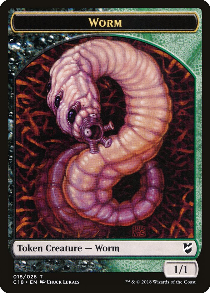 Worm Token [Commander 2018 Tokens] | A1Comics