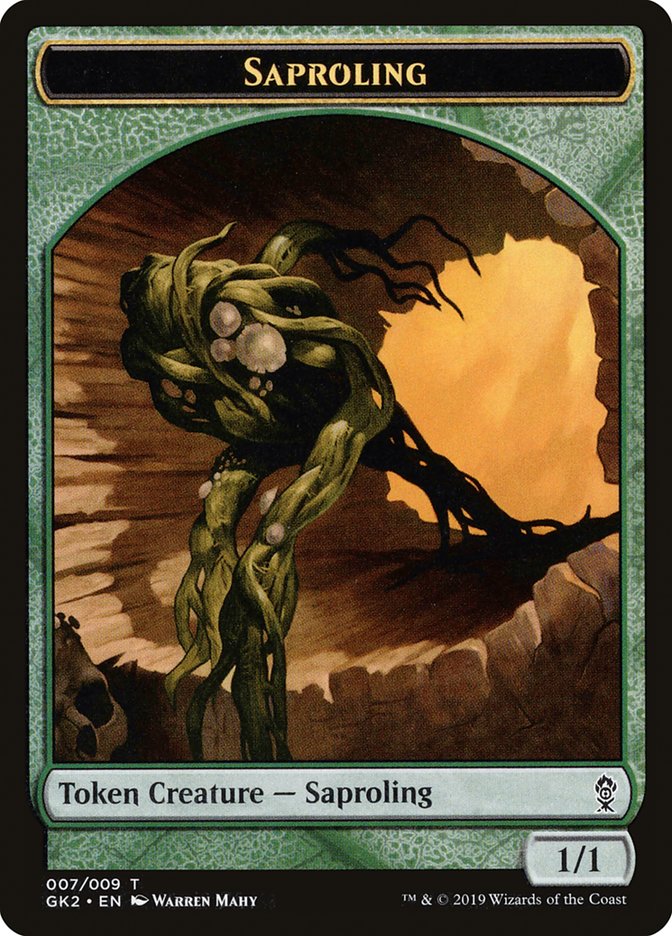 Saproling // Wurm Double-Sided Token [Ravnica Allegiance Guild Kit Tokens] | A1Comics