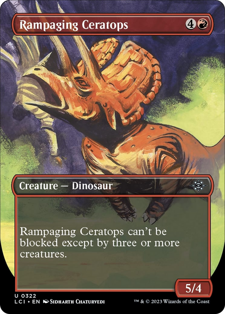 Rampaging Ceratops (Borderless) [The Lost Caverns of Ixalan] | A1Comics