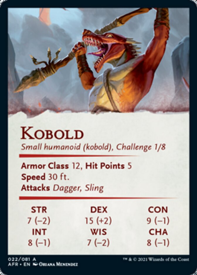 Kobold Art Card (Gold-Stamped Signature) [Dungeons & Dragons: Adventures in the Forgotten Realms Art Series] | A1Comics