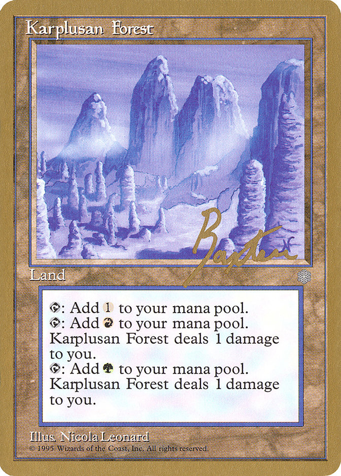 Karplusan Forest (George Baxter) [Pro Tour Collector Set] | A1Comics