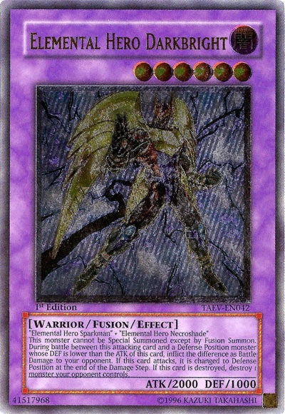 Elemental Hero Darkbright [TAEV-EN042] Ultimate Rare | A1Comics