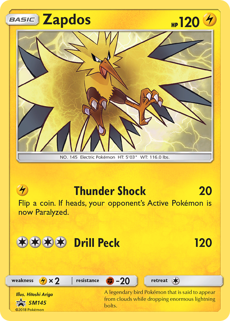 Zapdos (SM145) [Sun & Moon: Black Star Promos] | A1Comics