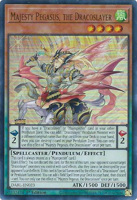 Majesty Pegasus, the Dracoslayer [DABL-EN023] Ultra Rare | A1Comics