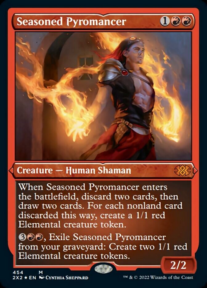 Seasoned Pyromancer (Foil Etched) [Double Masters 2022] | A1Comics