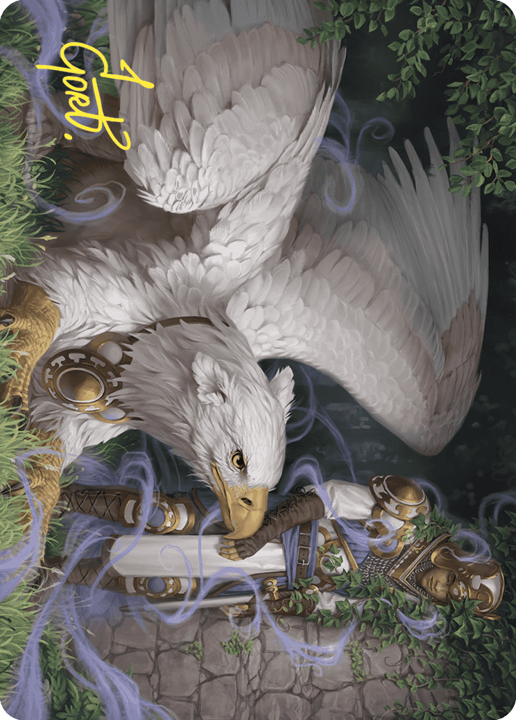 Dutiful Griffin Art Card (Gold-Stamped Signature) [Wilds of Eldraine Art Series] | A1Comics