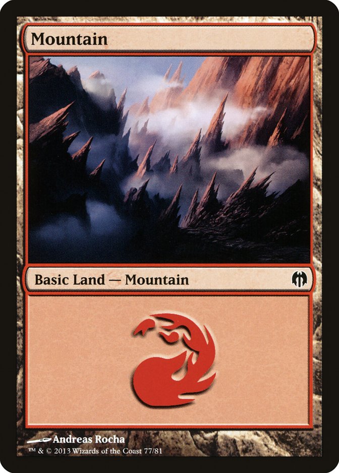 Mountain (77) [Duel Decks: Heroes vs. Monsters] | A1Comics