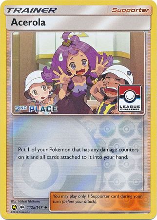 Acerola (112a/147) (League Promo 2nd Place) [Sun & Moon: Burning Shadows] | A1Comics