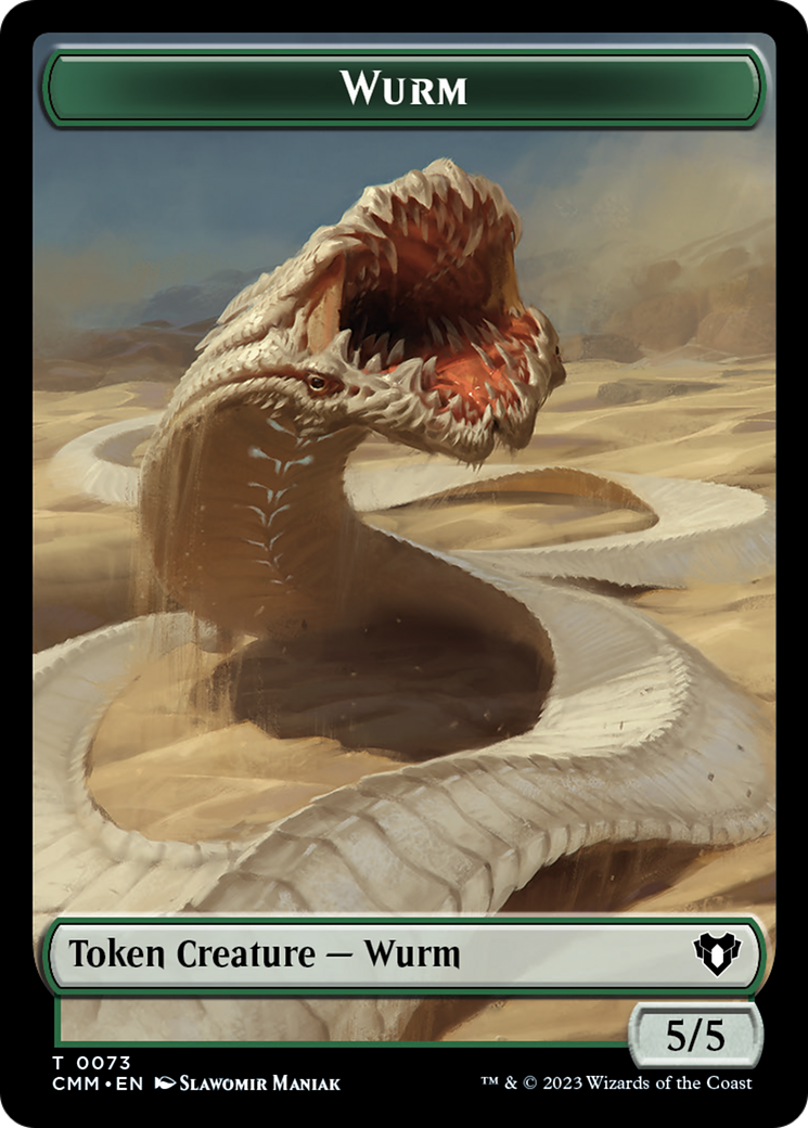 Wurm // Spider Double-Sided Token [Commander Masters Tokens] | A1Comics