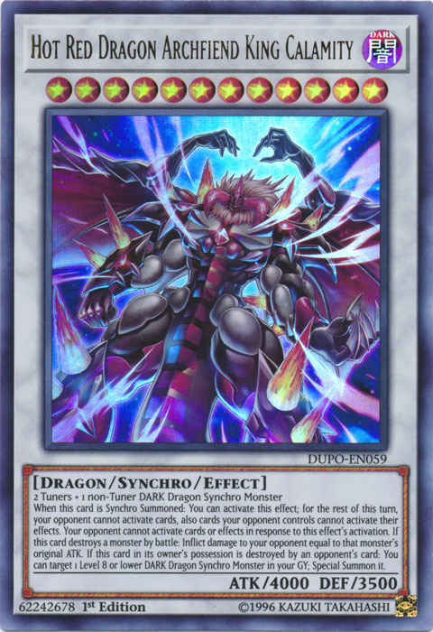 Hot Red Dragon Archfiend King Calamity [DUPO-EN059] Ultra Rare | A1Comics