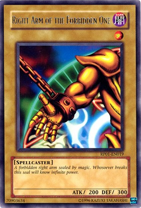 Right Arm of the Forbidden One [RP01-EN019] Rare | A1Comics