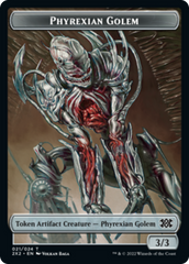 Zombie // Phyrexian Golem Double-Sided Token [Double Masters 2022 Tokens] | A1Comics