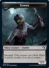 Zombie (005) // Wrenn and Seven Emblem Double-Sided Token [Innistrad: Midnight Hunt Tokens] | A1Comics