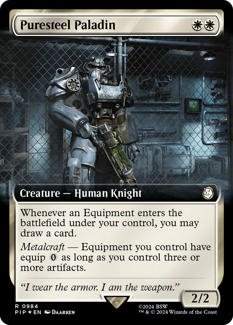 Puresteel Paladin (Extended Art) (Surge Foil) [Fallout] | A1Comics