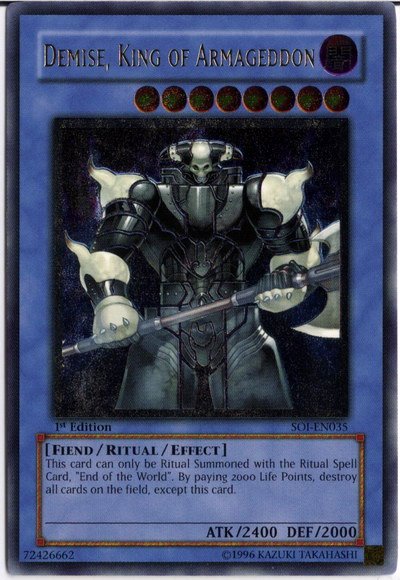 Demise, King of Armageddon (UTR) [SOI-EN035] Ultimate Rare | A1Comics