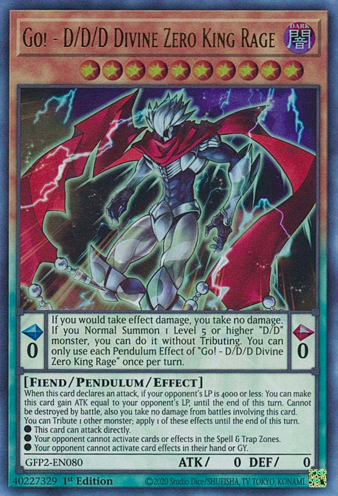 Go! - D/D/D Divine Zero King Rage [GFP2-EN080] Ultra Rare | A1Comics