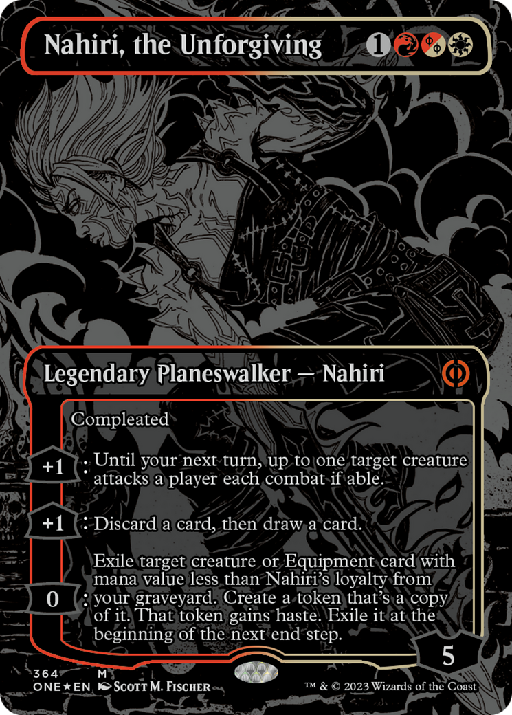 Nahiri, the Unforgiving (Oil Slick Raised Foil) [Phyrexia: All Will Be One] | A1Comics