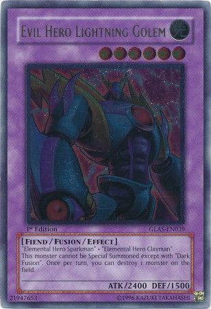 Evil Hero Lightning Golem [GLAS-EN039] Ultimate Rare | A1Comics