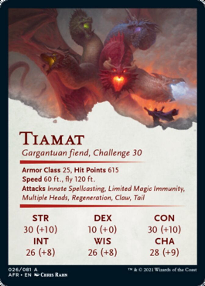 Tiamat Art Card [Dungeons & Dragons: Adventures in the Forgotten Realms Art Series] | A1Comics