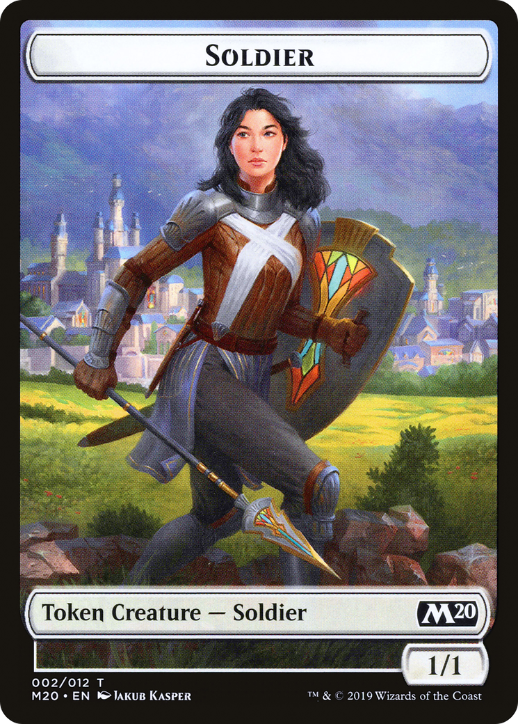 Soldier // Dinosaur Double-Sided Token [Game Night 2019 Tokens] | A1Comics