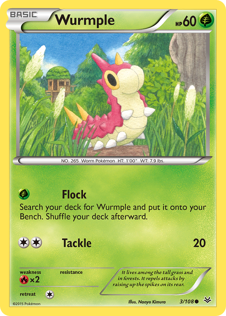 Wurmple (3/108) [XY: Roaring Skies] | A1Comics