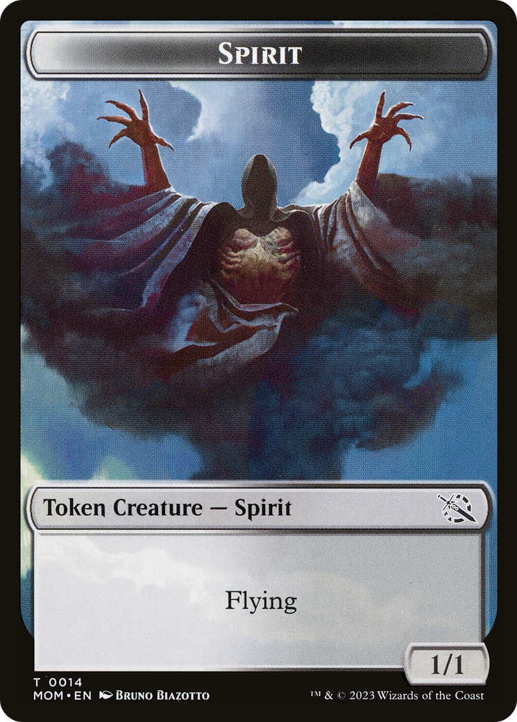 Monk // Spirit (14) Double-Sided Token [March of the Machine Tokens] | A1Comics