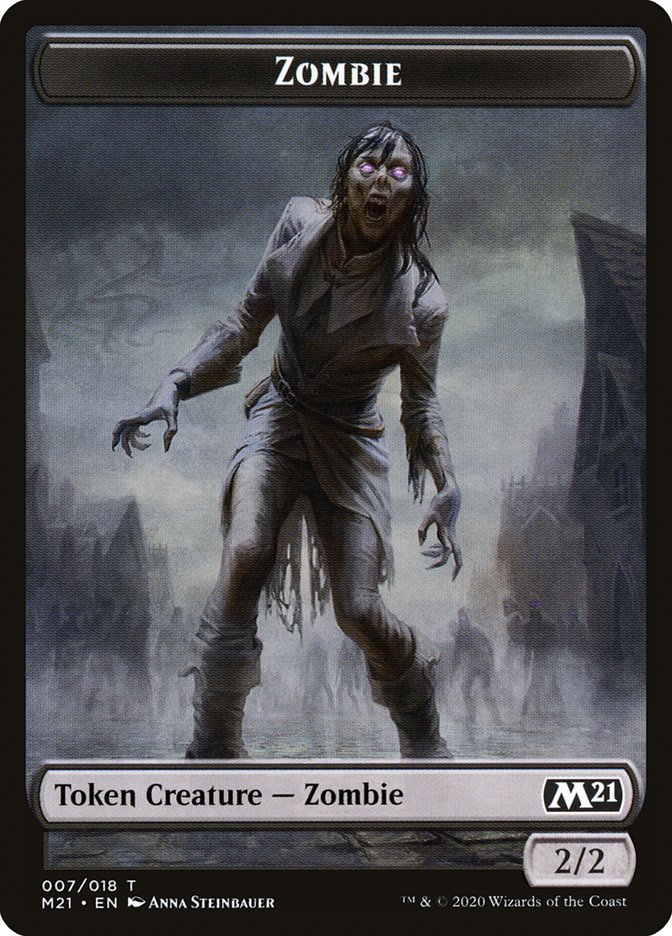 Weird // Zombie Double-Sided Token [Core Set 2021 Tokens] | A1Comics