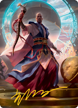 Teferi, Who Slows the Sunset Art Card (Gold-Stamped Signature) [Innistrad: Midnight Hunt Art Series] | A1Comics