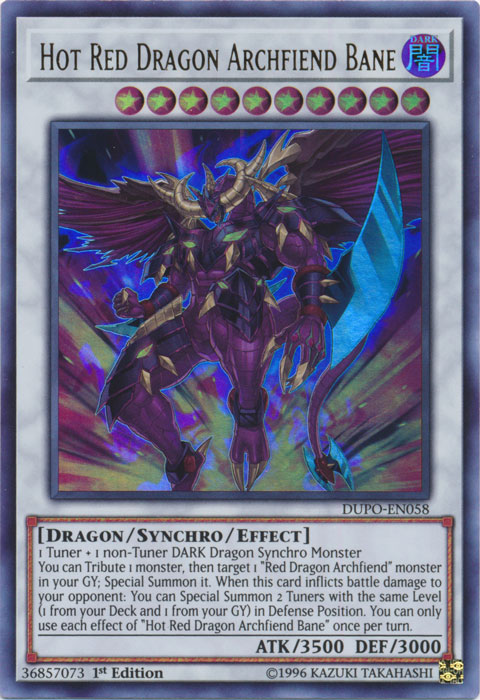 Hot Red Dragon Archfiend Bane [DUPO-EN058] Ultra Rare | A1Comics