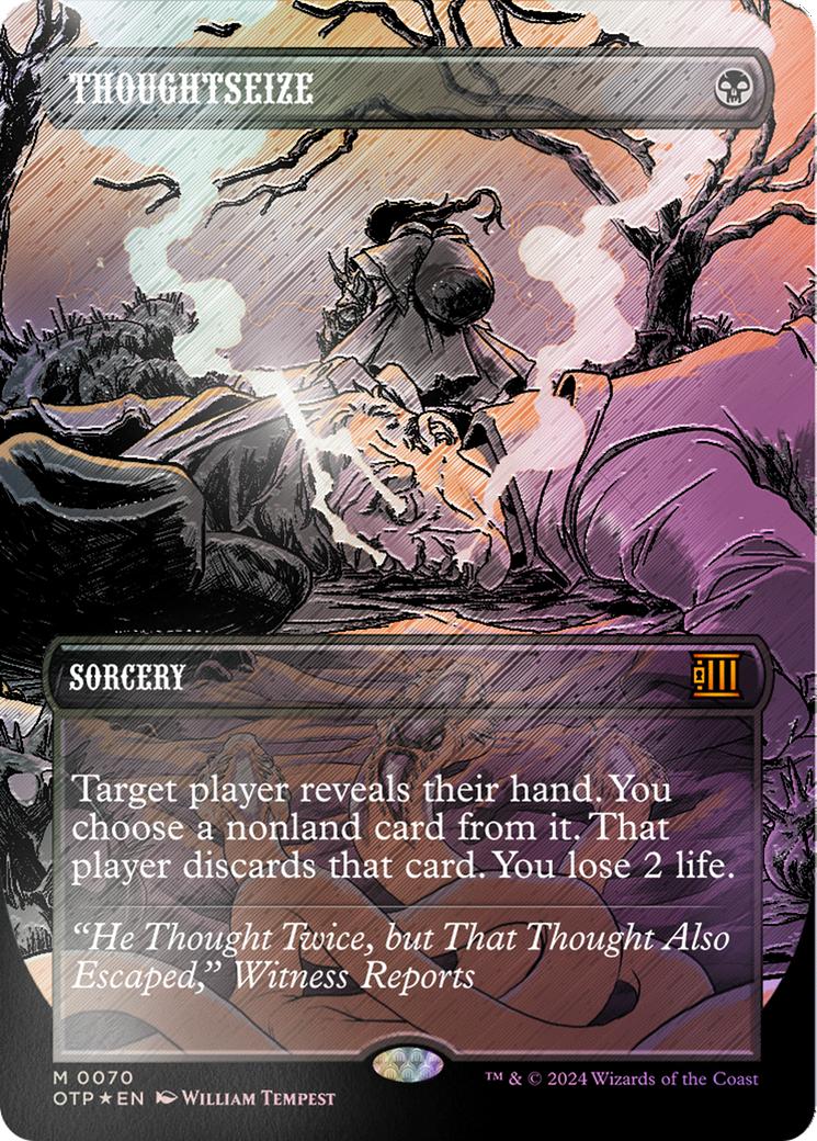 Thoughtseize (Textured Foil) [Outlaws of Thunder Junction: Breaking News] | A1Comics