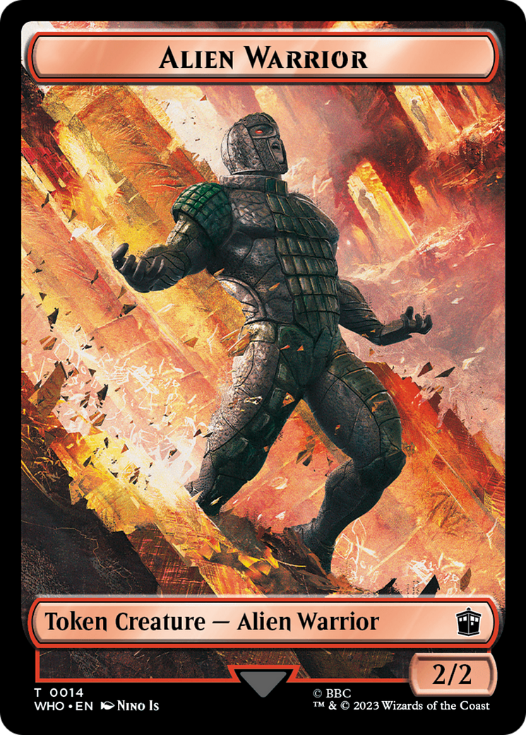 Alien Warrior // Food (0027) Double-Sided Token [Doctor Who Tokens] | A1Comics