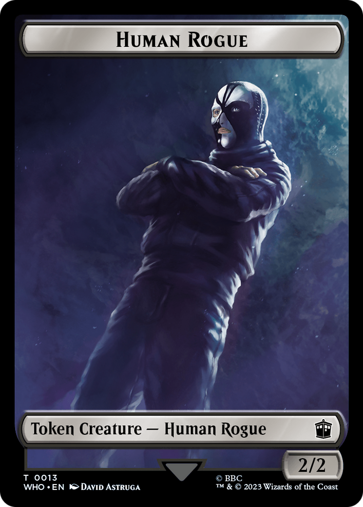 Human Rogue // Beast Double-Sided Token [Doctor Who Tokens] | A1Comics