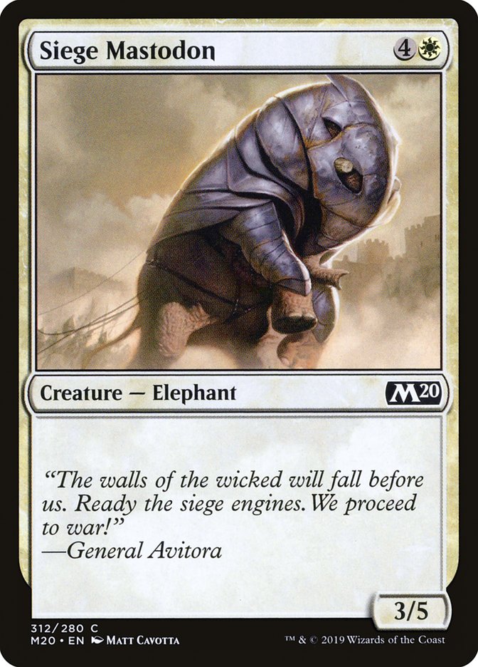 Siege Mastodon [Core Set 2020] | A1Comics