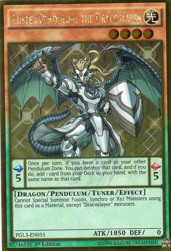 Luster Pendulum, the Dracoslayer [PGL3-EN055] Gold Rare | A1Comics