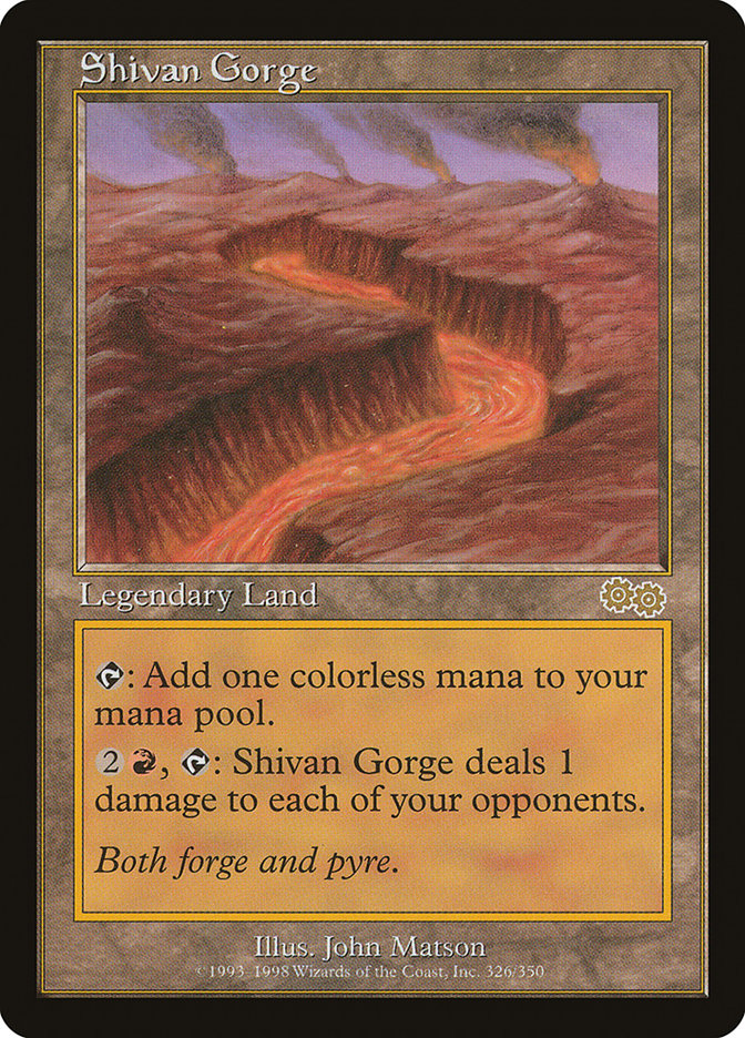 Shivan Gorge [Urza's Saga] | A1Comics