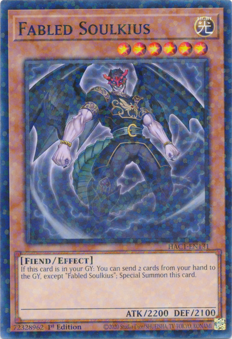 Fabled Soulkius (Duel Terminal) [HAC1-EN131] Parallel Rare | A1Comics