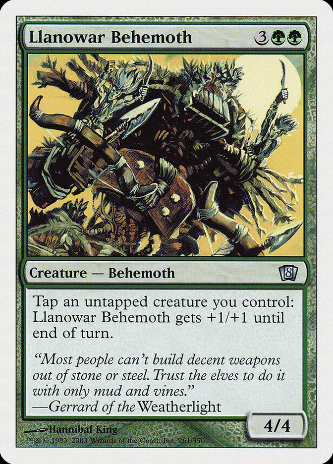 Llanowar Behemoth (8th Edition) [Oversize Cards] | A1Comics